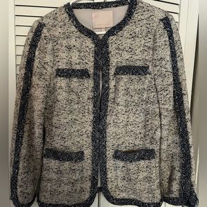 Blazer - navy blue and white